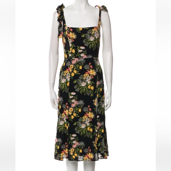 Reformation Twilight dress lemon print SZ 10 - Picture 3 of 9